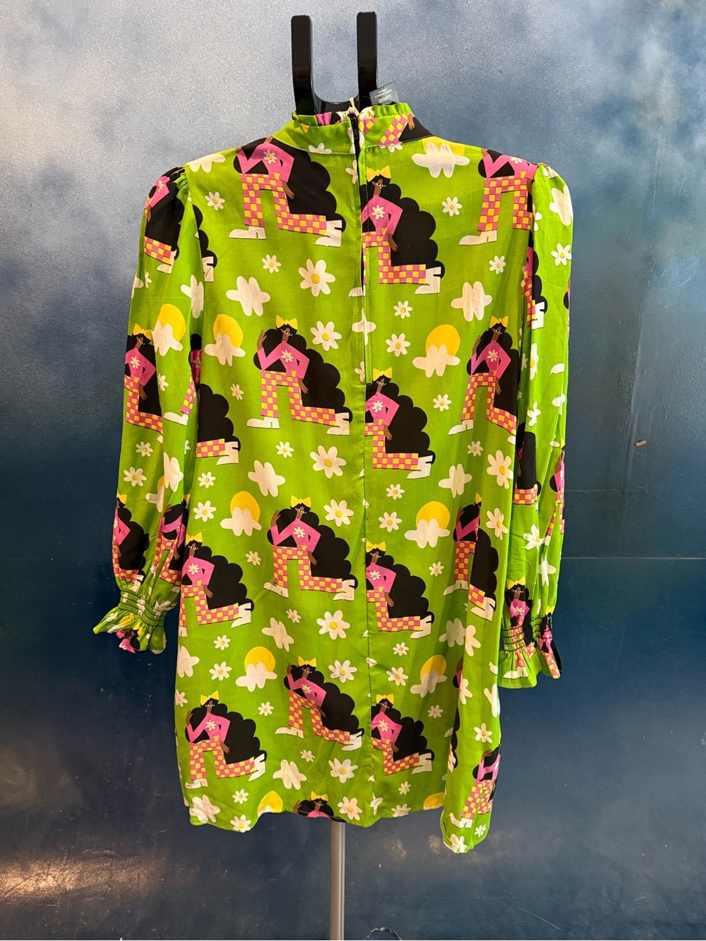 Nooworks Stevie Dress in checkered ladies print. NWT - Picture 5 of 7